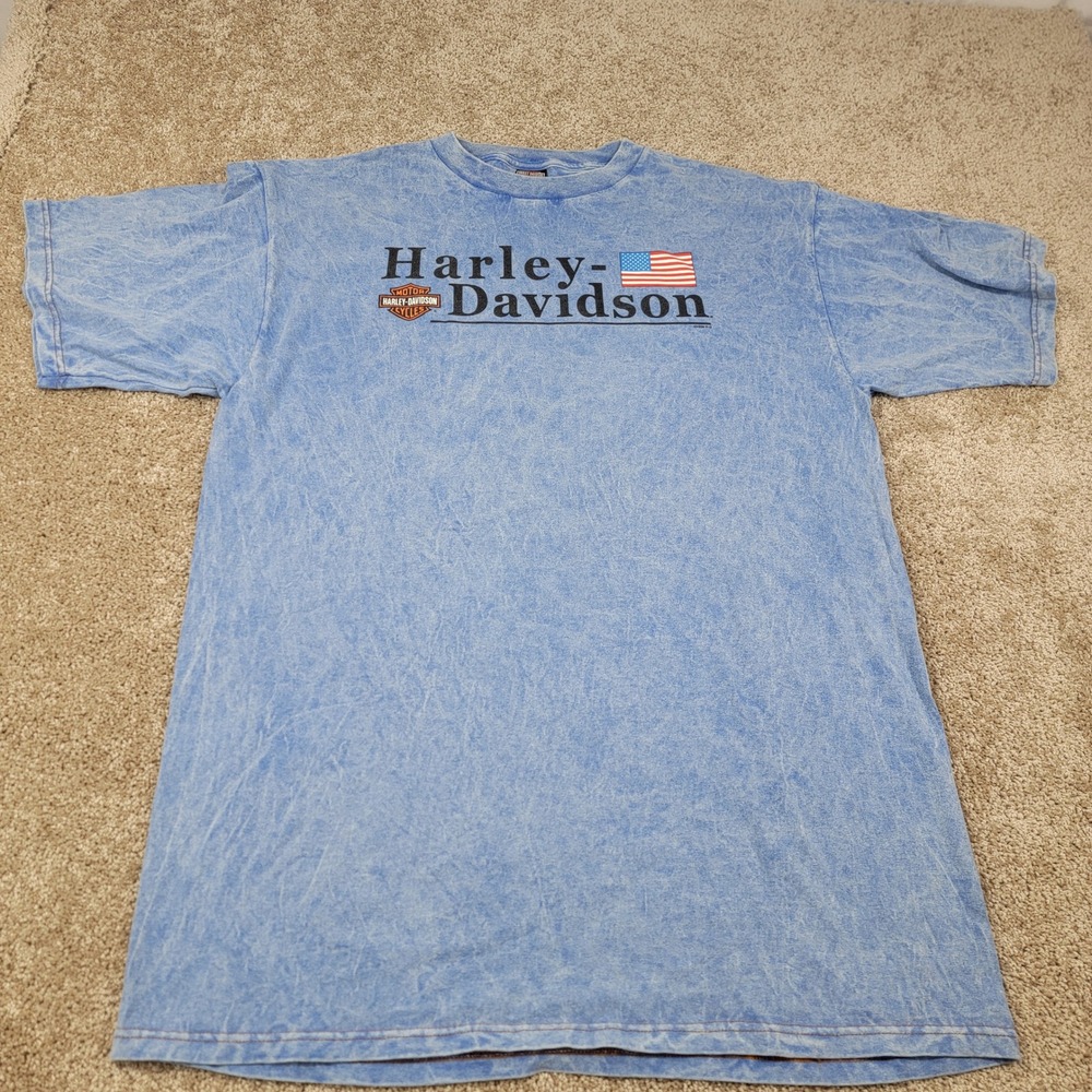 Harley-Davidson‎ Mens Size Xl T-Shirt American Flag Palm Springs Graphic Tee USA